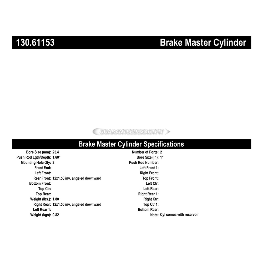 2014 Lincoln MKZ Brake Master Cylinder