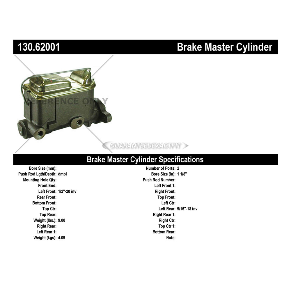 1973 Cadillac Deville Brake Master Cylinder