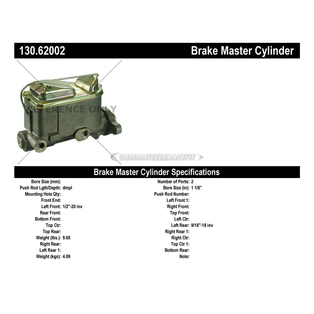 1978 Buick Electra Brake Master Cylinder