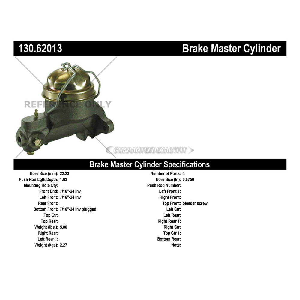 1966 Oldsmobile Toronado Brake Master Cylinder