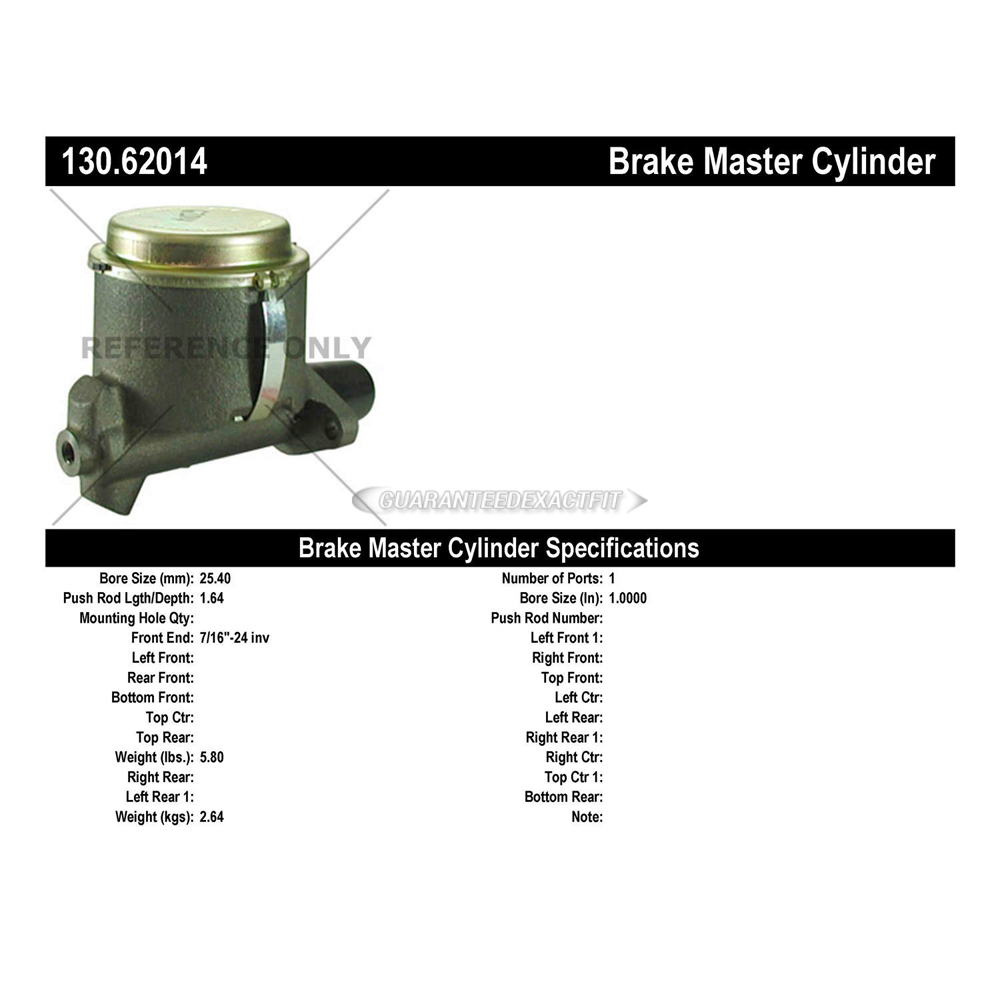 1966 Chevrolet Corvette Brake Master Cylinder