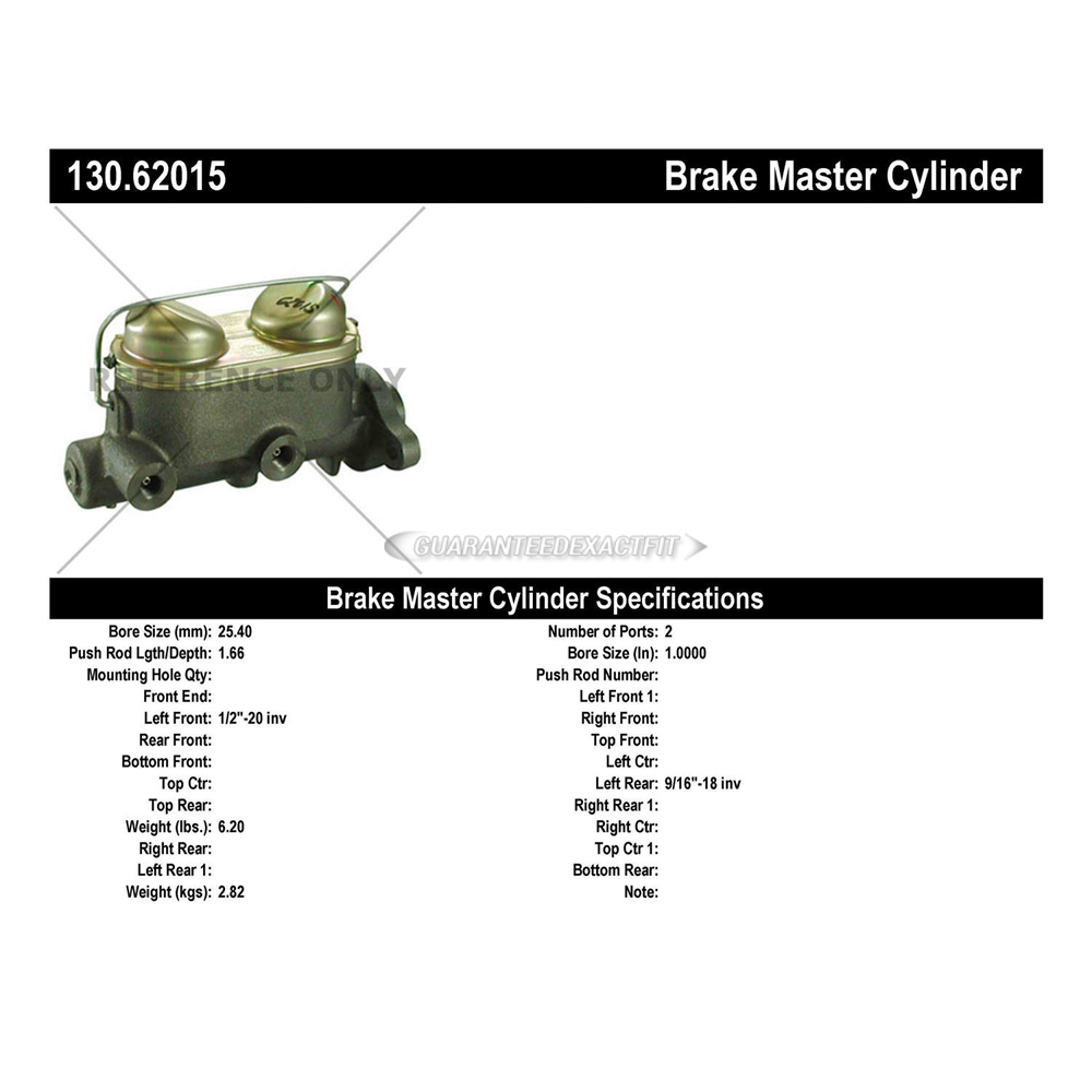 1969 Cadillac Deville Brake Master Cylinder