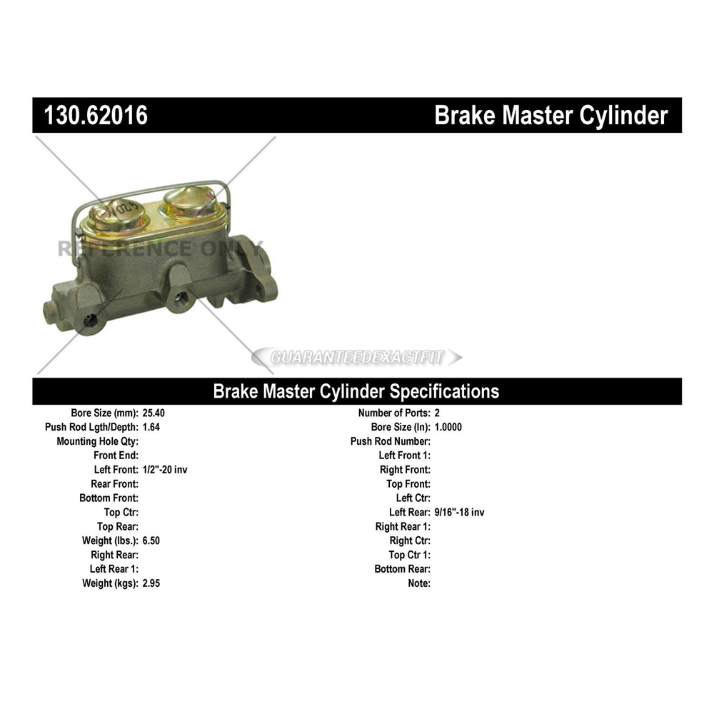 1969 Chevrolet Biscayne Brake Master Cylinder