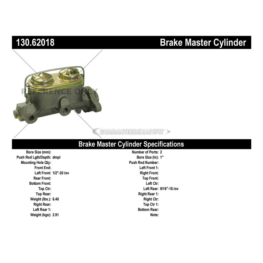 1969 Cadillac Deville Brake Master Cylinder