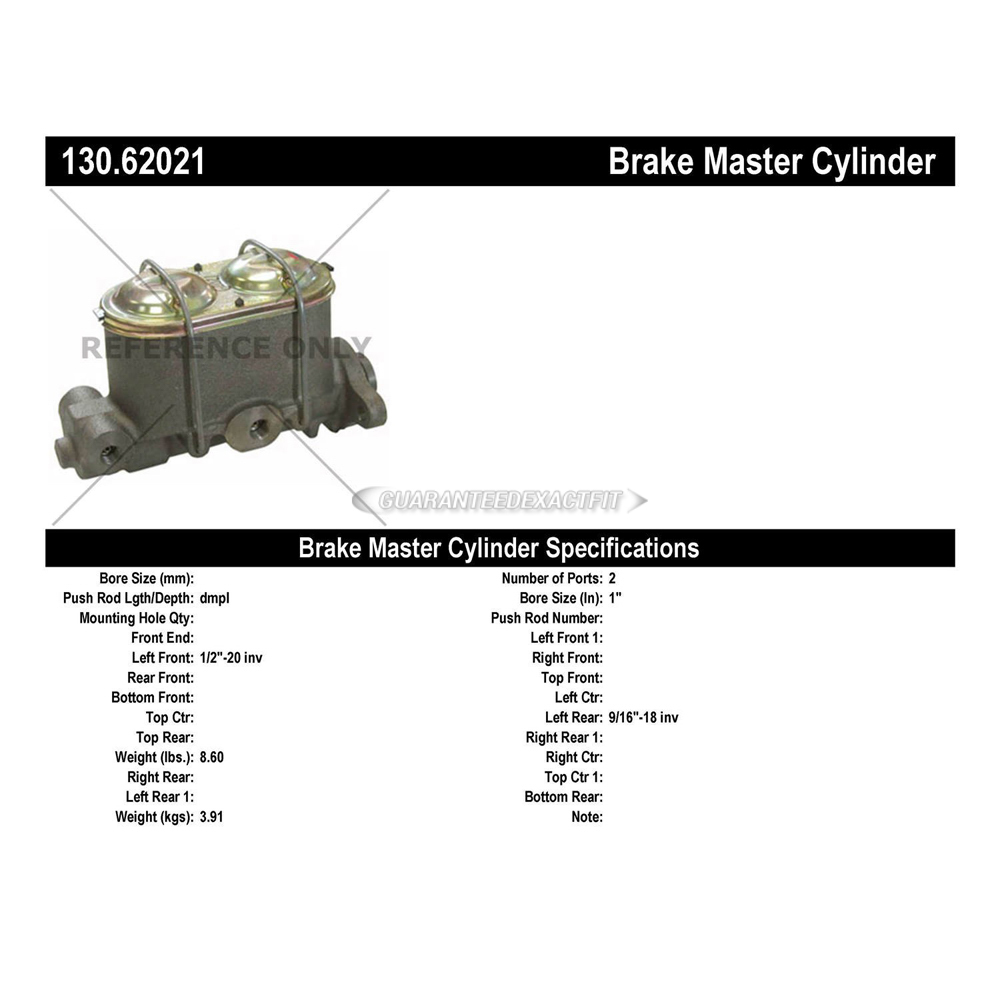 1969 Cadillac Deville Brake Master Cylinder