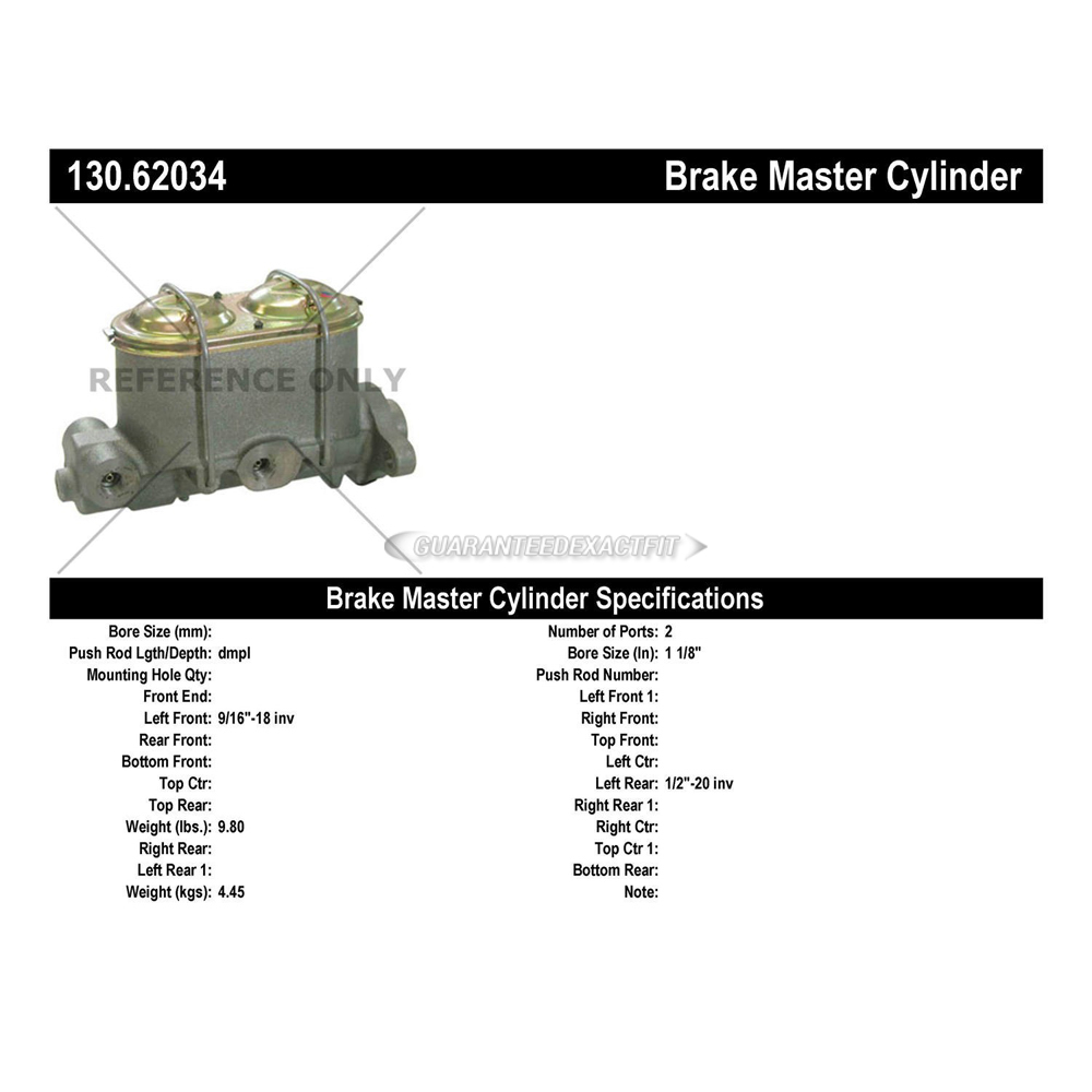 1978 Cadillac Eldorado Brake Master Cylinder