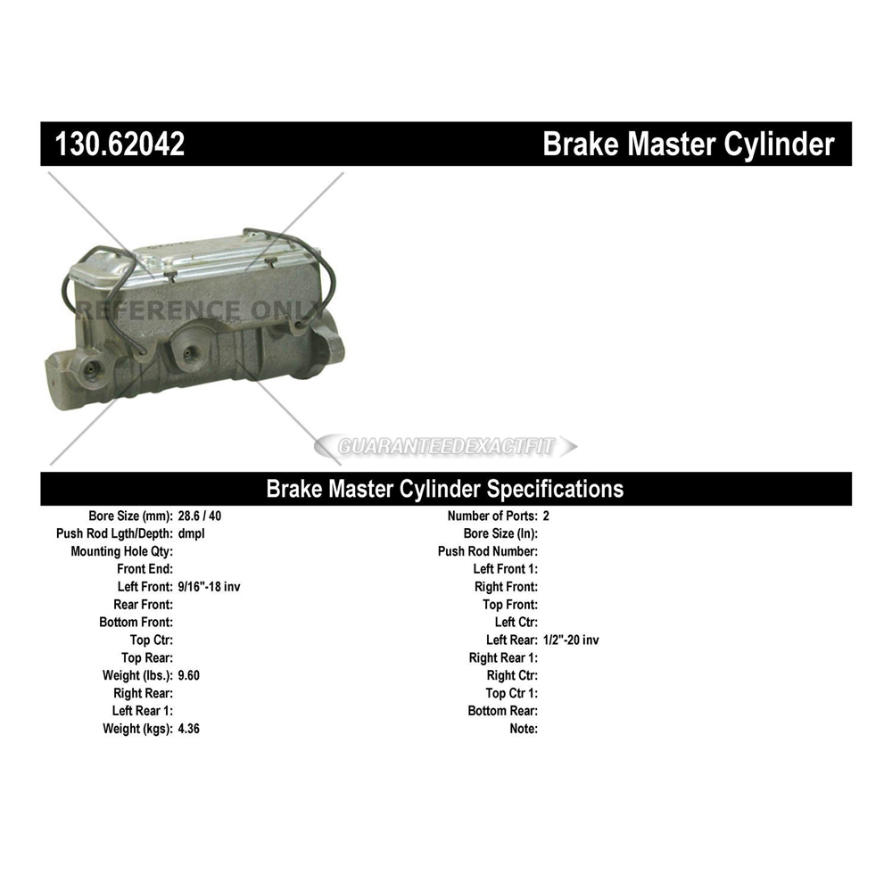 1982 Gmc G1500 Brake Master Cylinder
