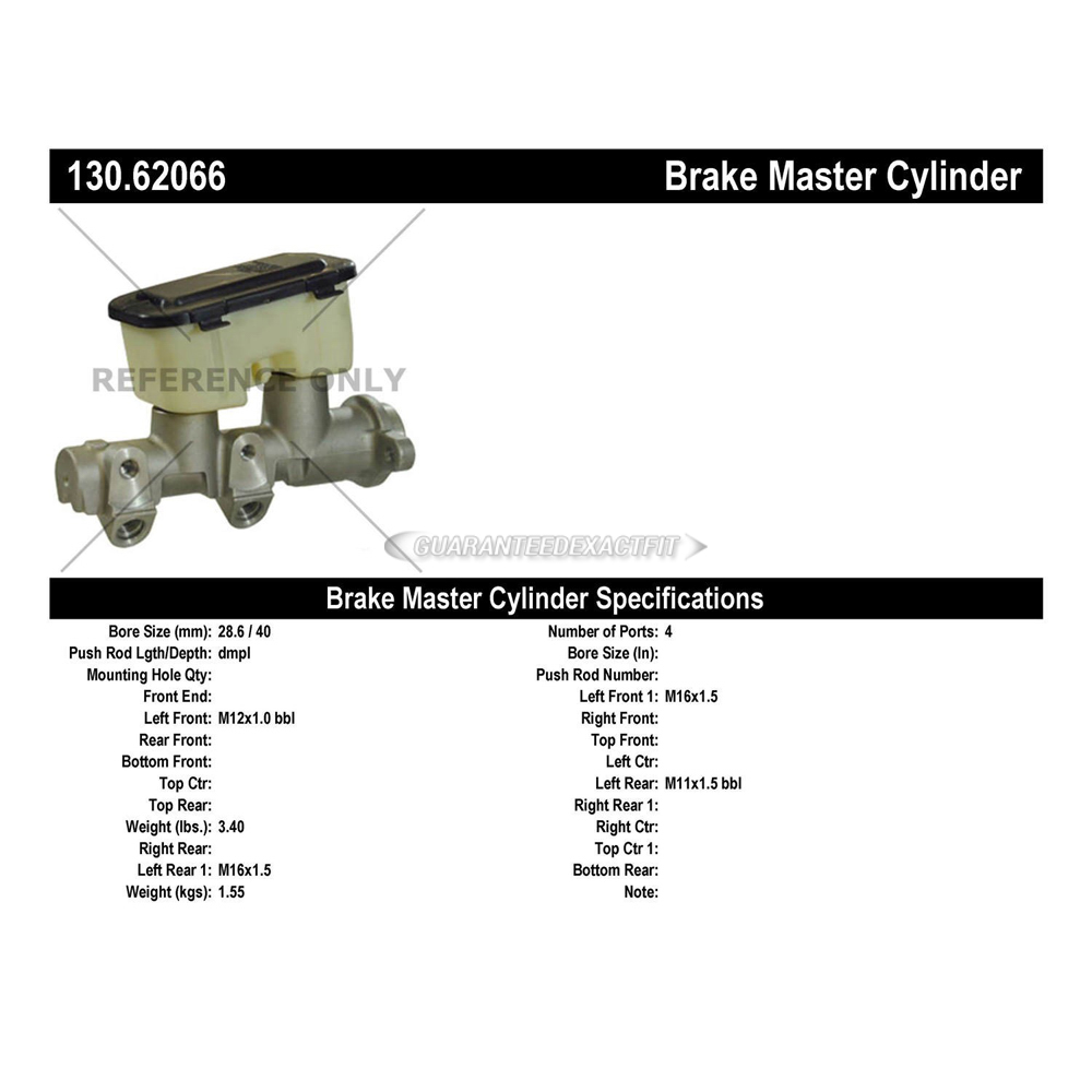 1993 Cadillac Deville Brake Master Cylinder