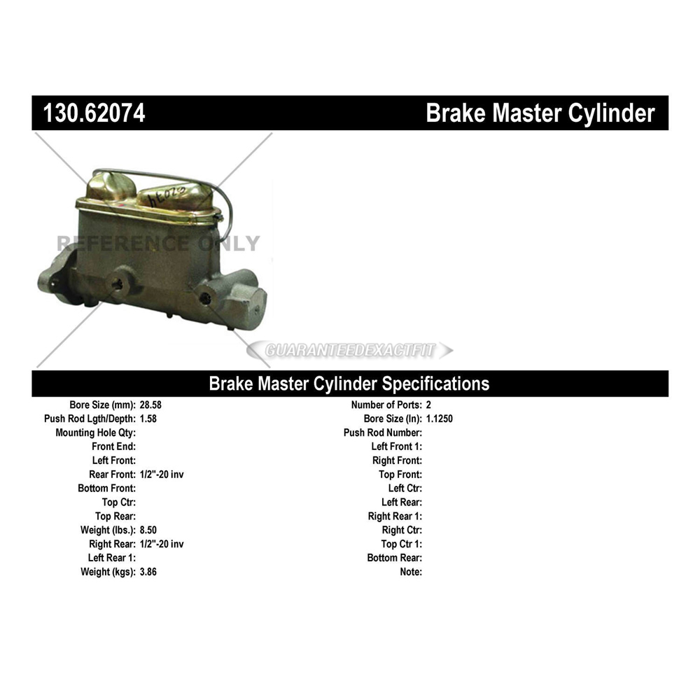 1969 Buick Electra Brake Master Cylinder