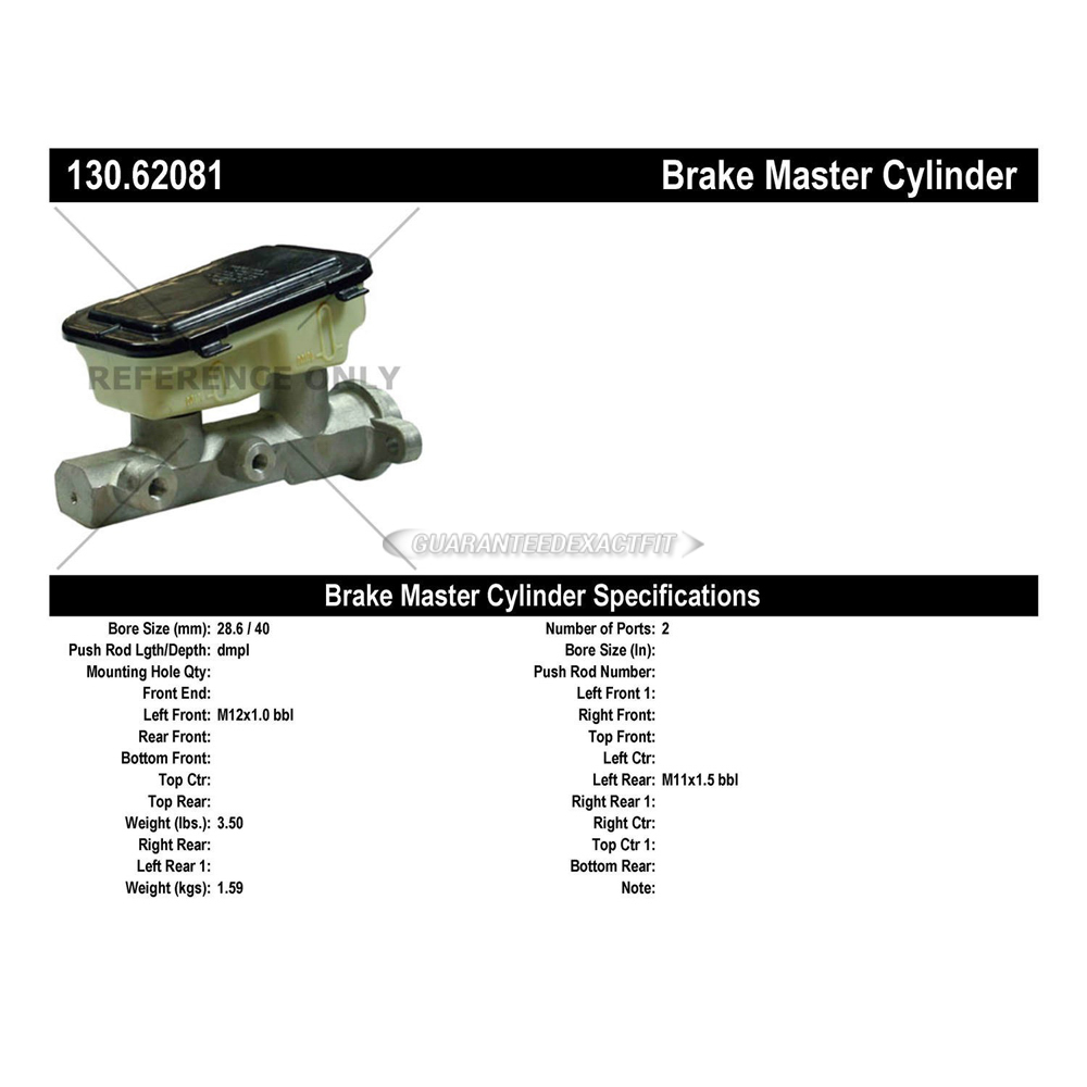 1991 Buick Roadmaster Brake Master Cylinder