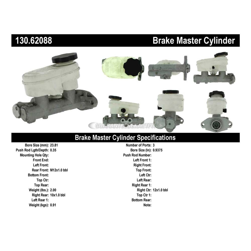1994 Chevrolet Corvette Brake Master Cylinder