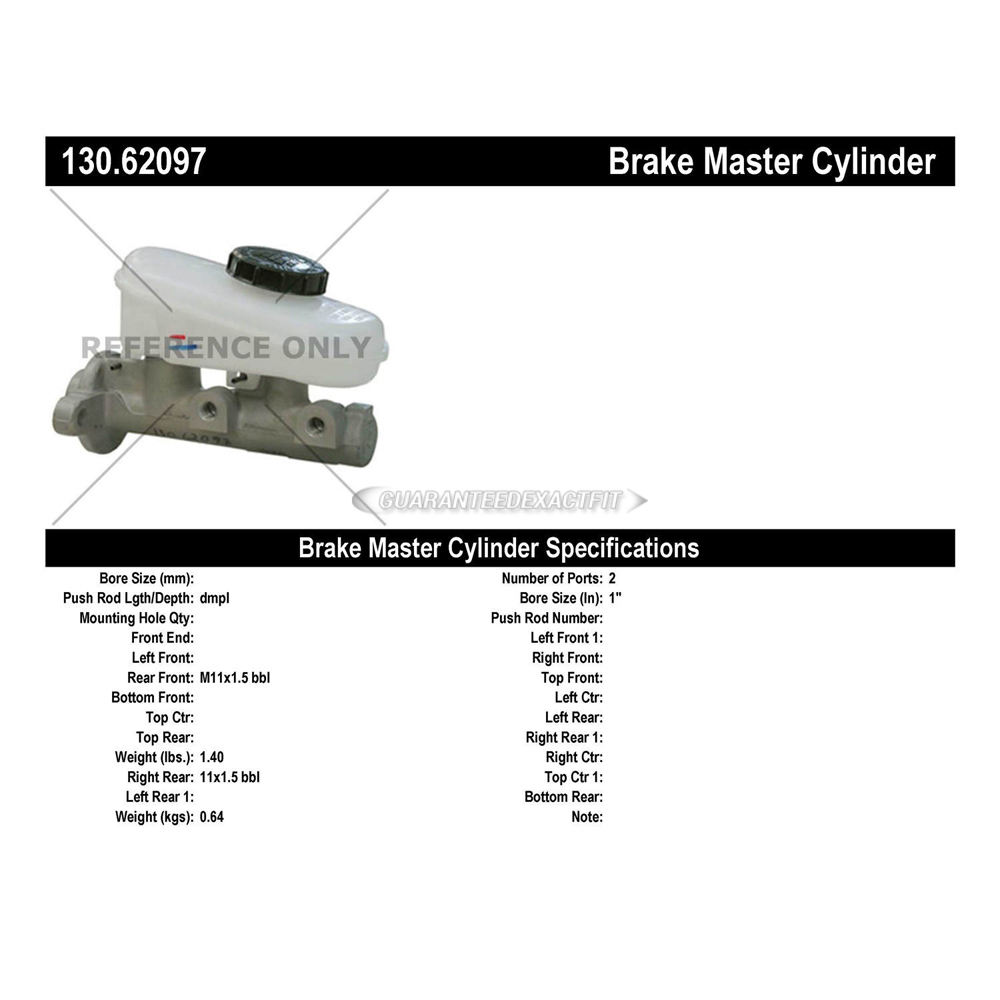 1993 Pontiac Firebird Brake Master Cylinder