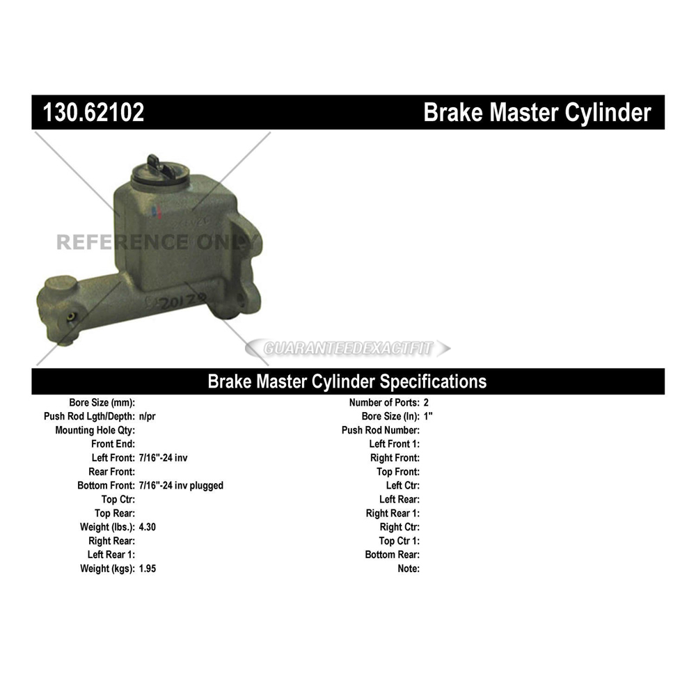 1960 Cadillac Deville Brake Master Cylinder