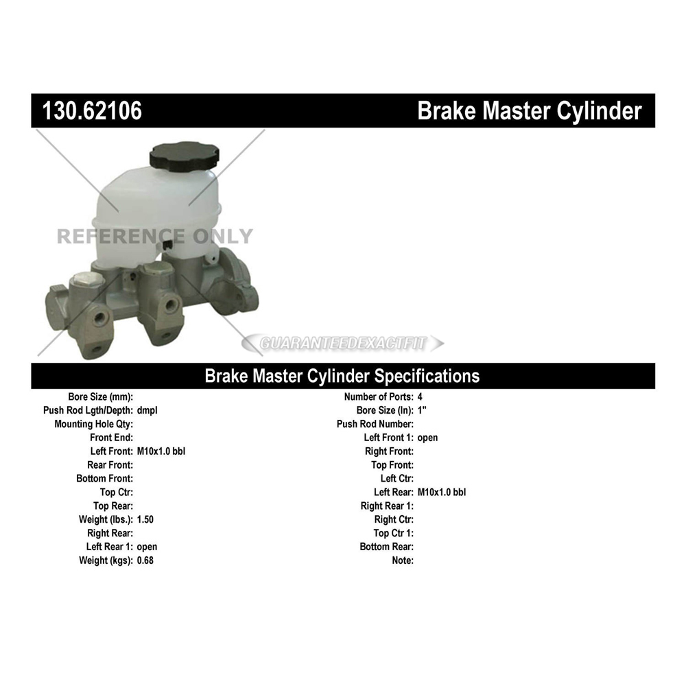 1997 Oldsmobile Silhouette Brake Master Cylinder