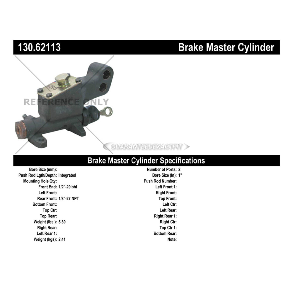 1949 Chevrolet Fleetline Brake Master Cylinder