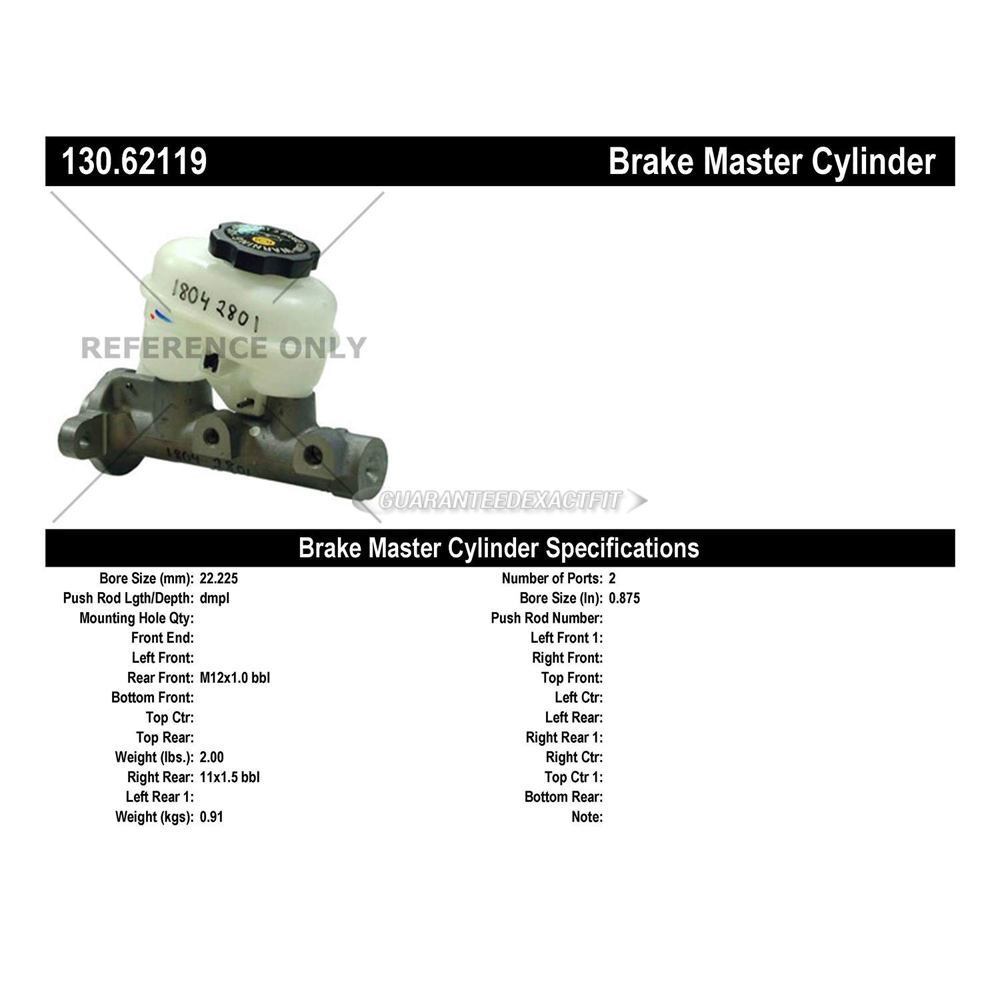 2003 Chevrolet Cavalier Brake Master Cylinder