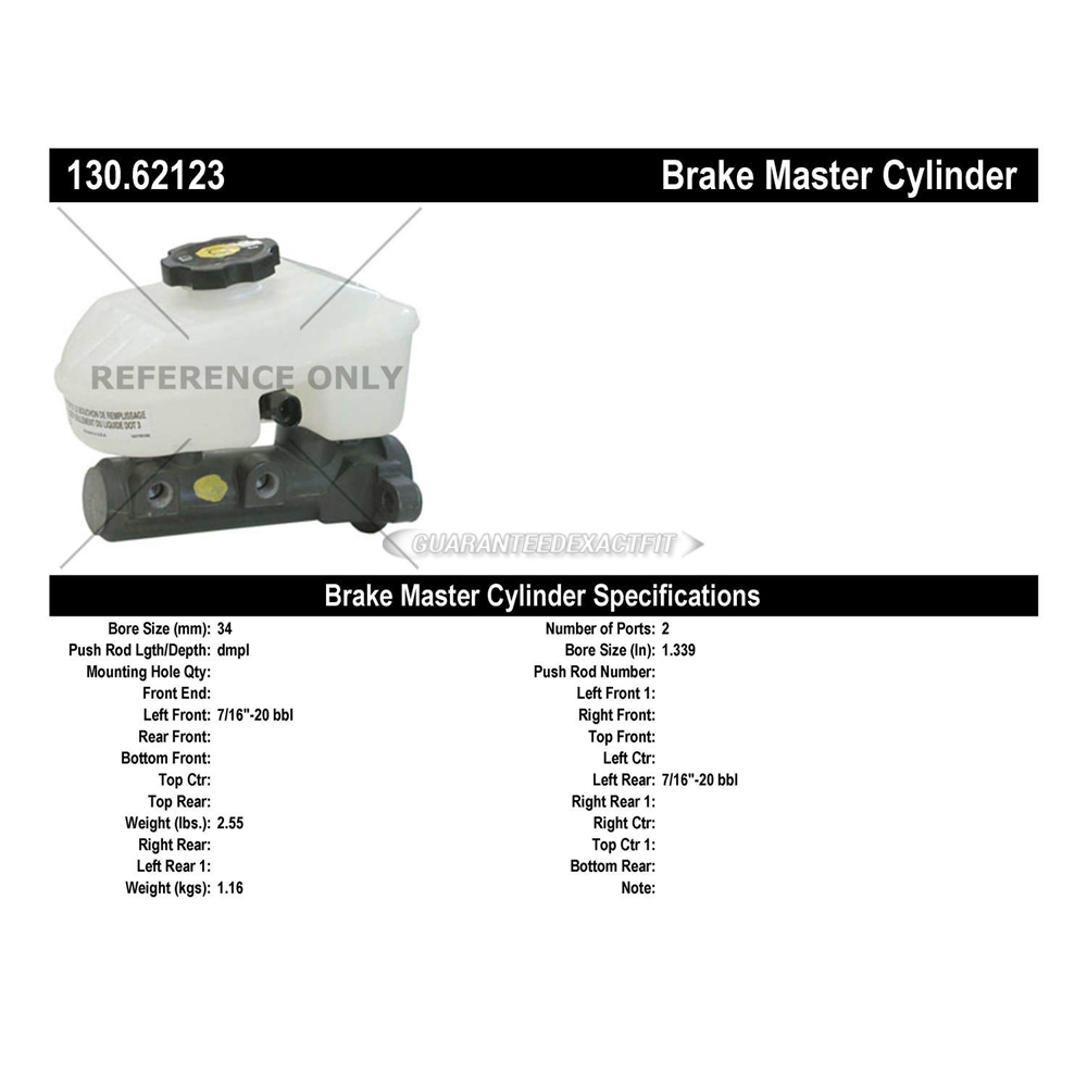 2004 Cadillac Deville Brake Master Cylinder