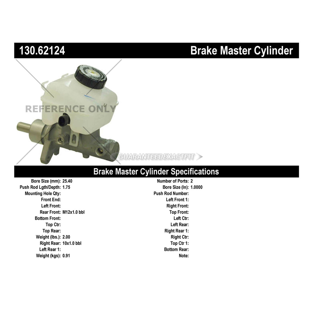 2000 Saturn LS2 Brake Master Cylinder