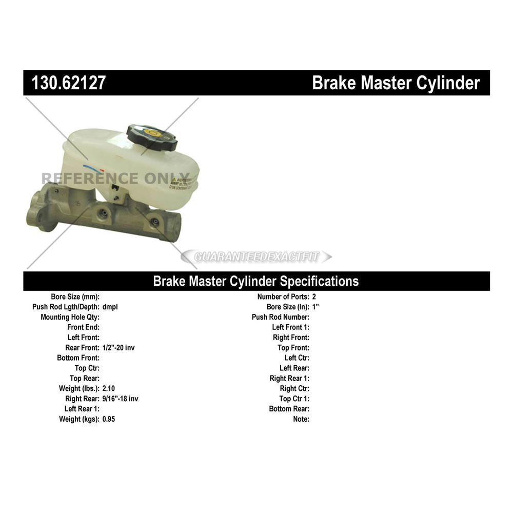 2004 Cadillac SRX Brake Master Cylinder