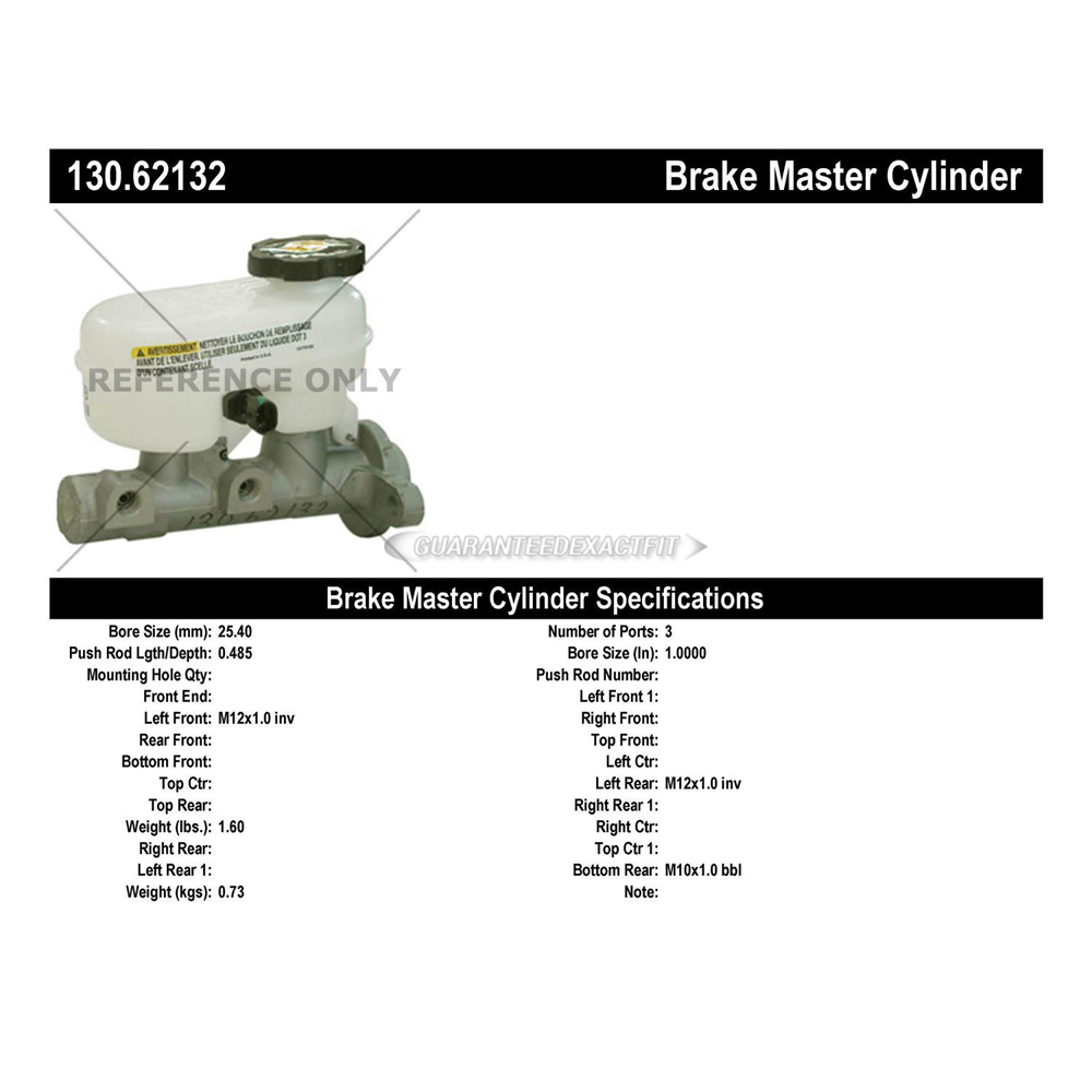 2004 Cadillac XLR Brake Master Cylinder