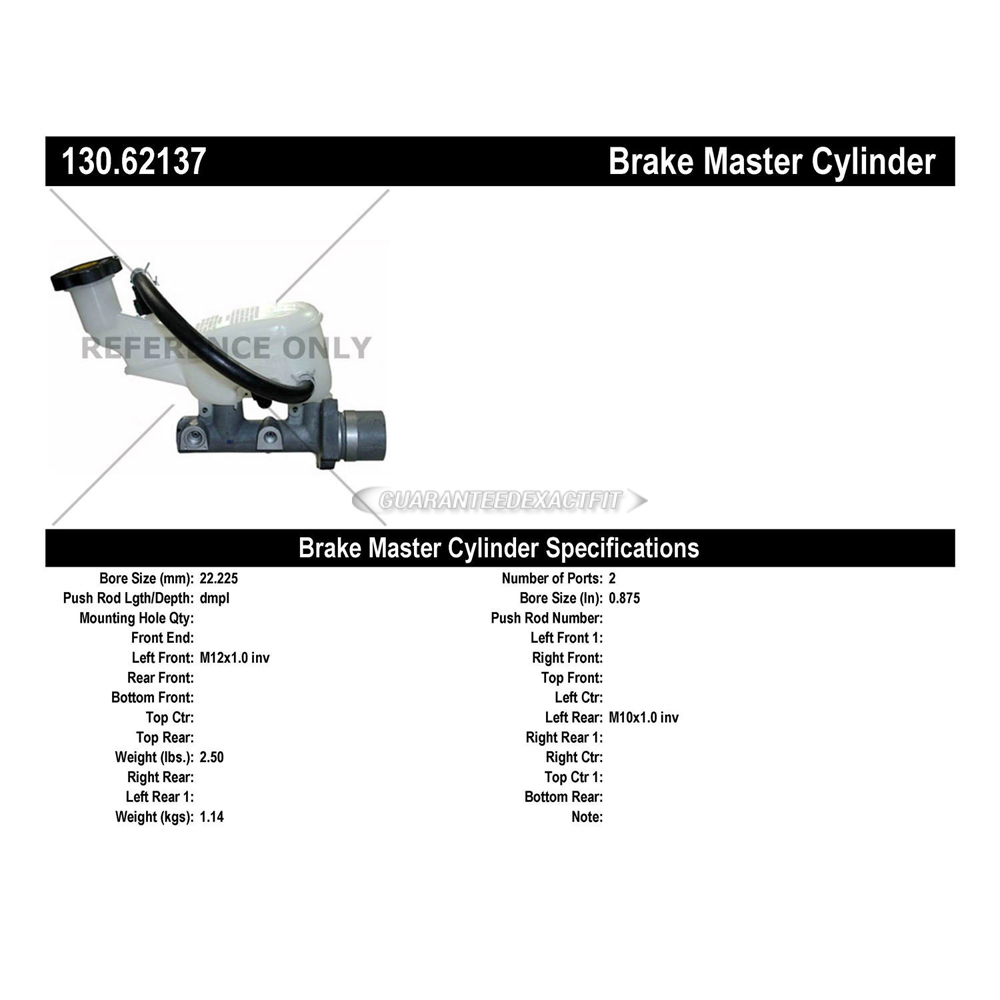 2007 Chevrolet Cobalt Brake Master Cylinder
