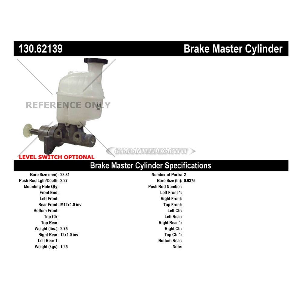 2007 Saturn Aura Brake Master Cylinder