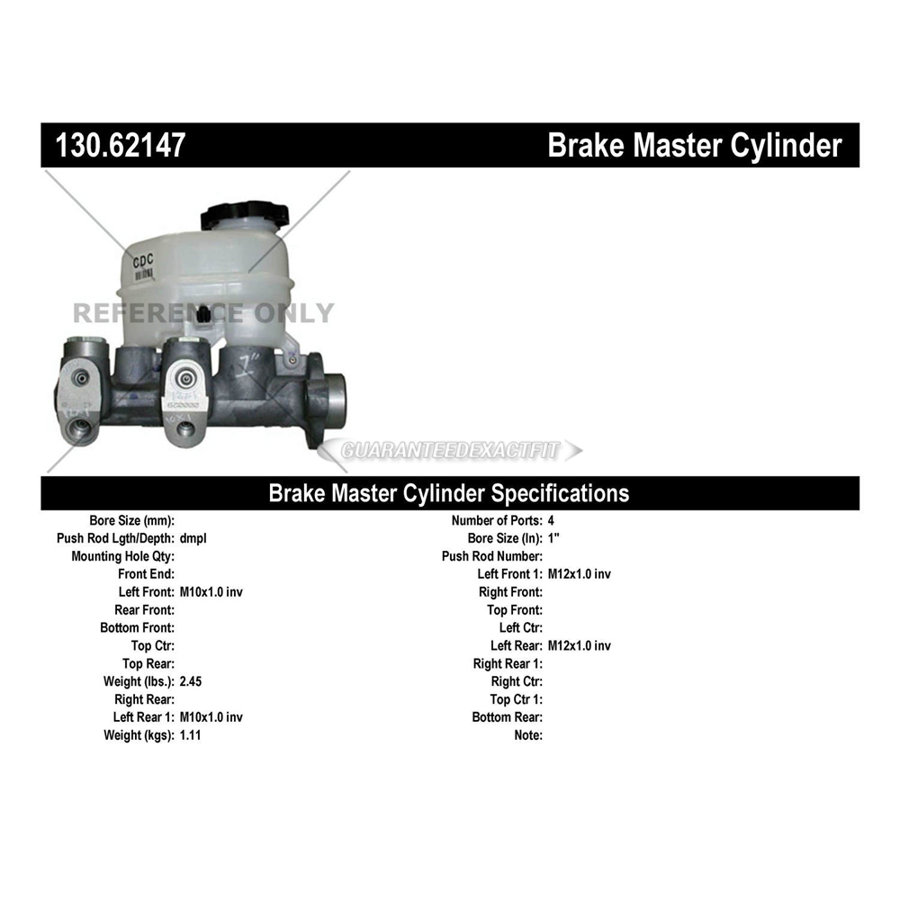 2006 Chevrolet Impala Brake Master Cylinder