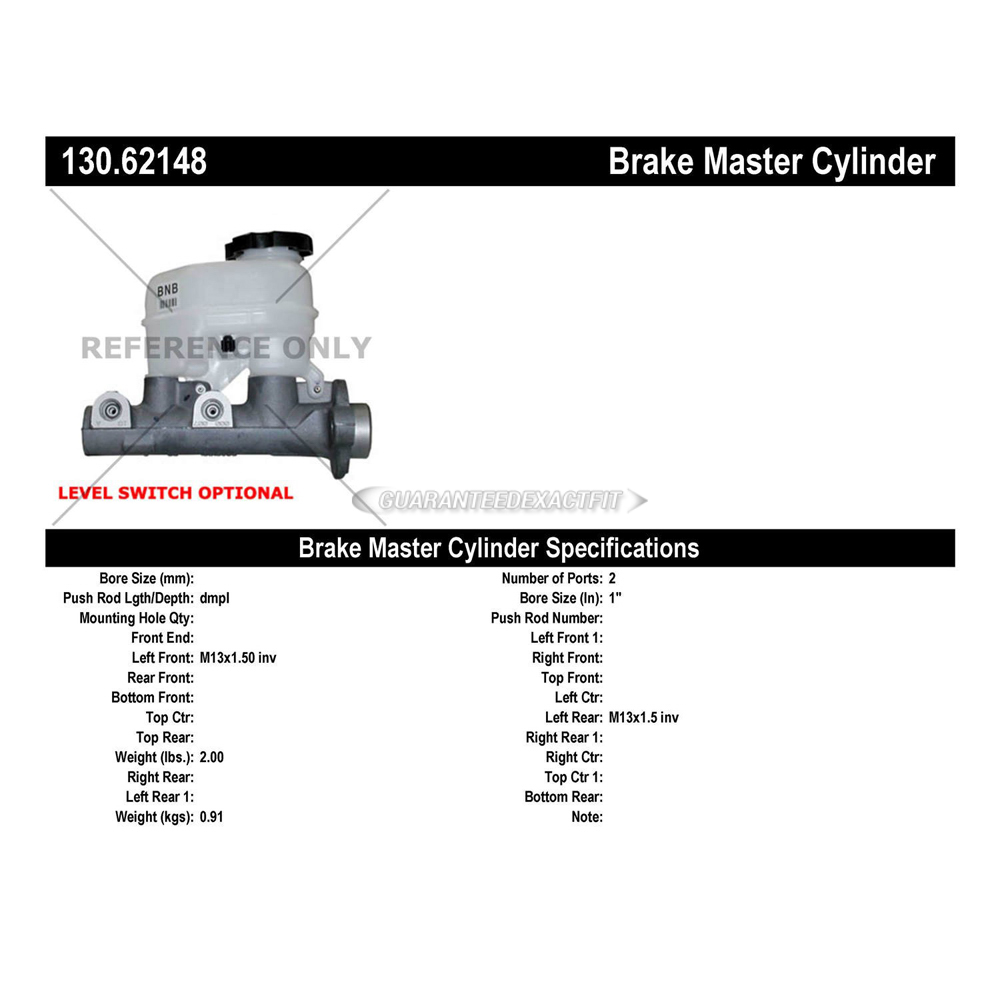 2007 Chevrolet Impala Brake Master Cylinder