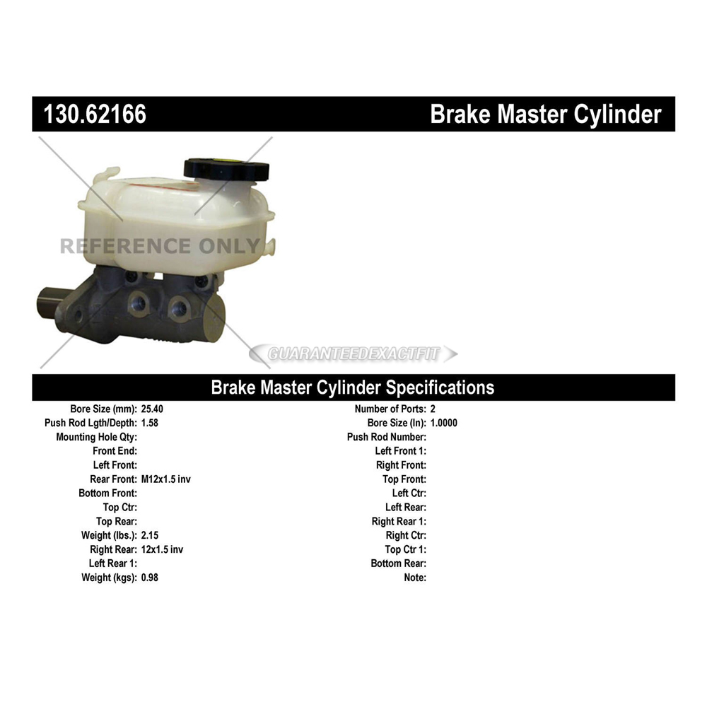 2012 Chevrolet Camaro Brake Master Cylinder