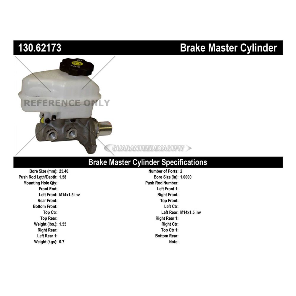 2012 Chevrolet Impala Brake Master Cylinder