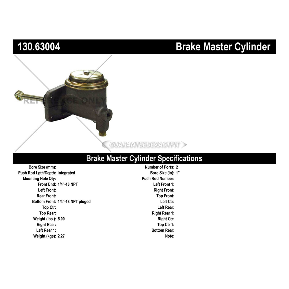 1961 Dodge Lancer Brake Master Cylinder