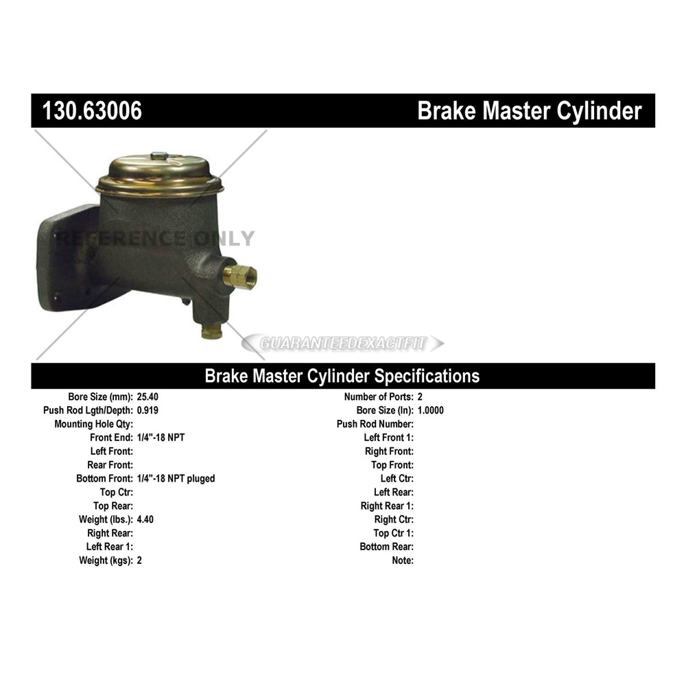 1962 Dodge Lancer Brake Master Cylinder