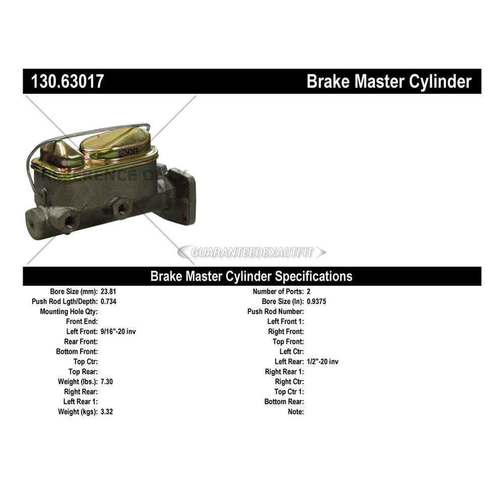 1973 Dodge Dart Brake Master Cylinder