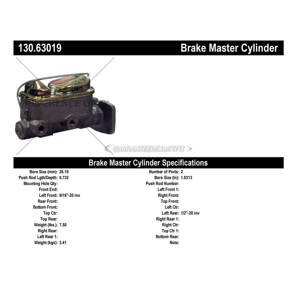 1971 Dodge Challenger Brake Master Cylinder