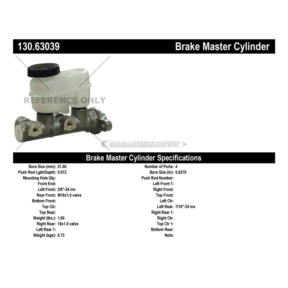 1995 Dodge Neon Brake Master Cylinder