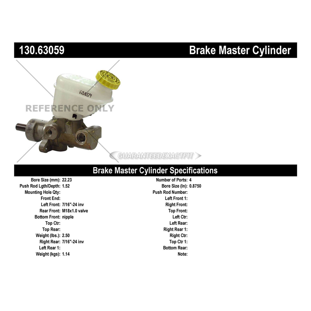 2000 Dodge Neon Brake Master Cylinder