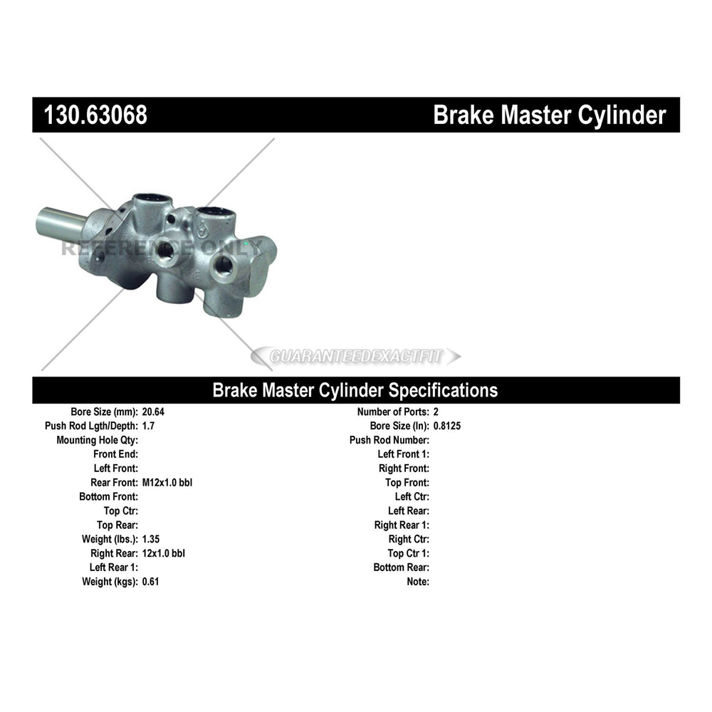 2012 Jeep Compass Brake Master Cylinder
