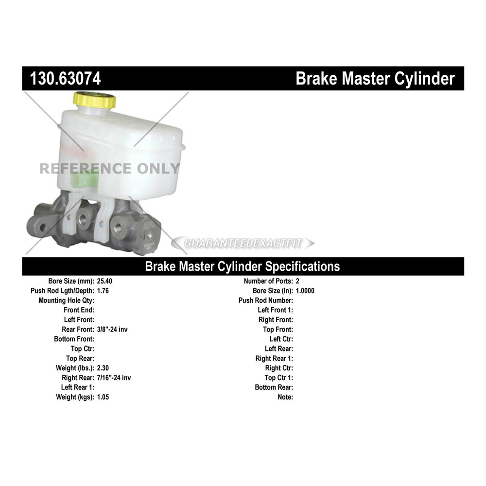 2017 Jeep Wrangler Brake Master Cylinder