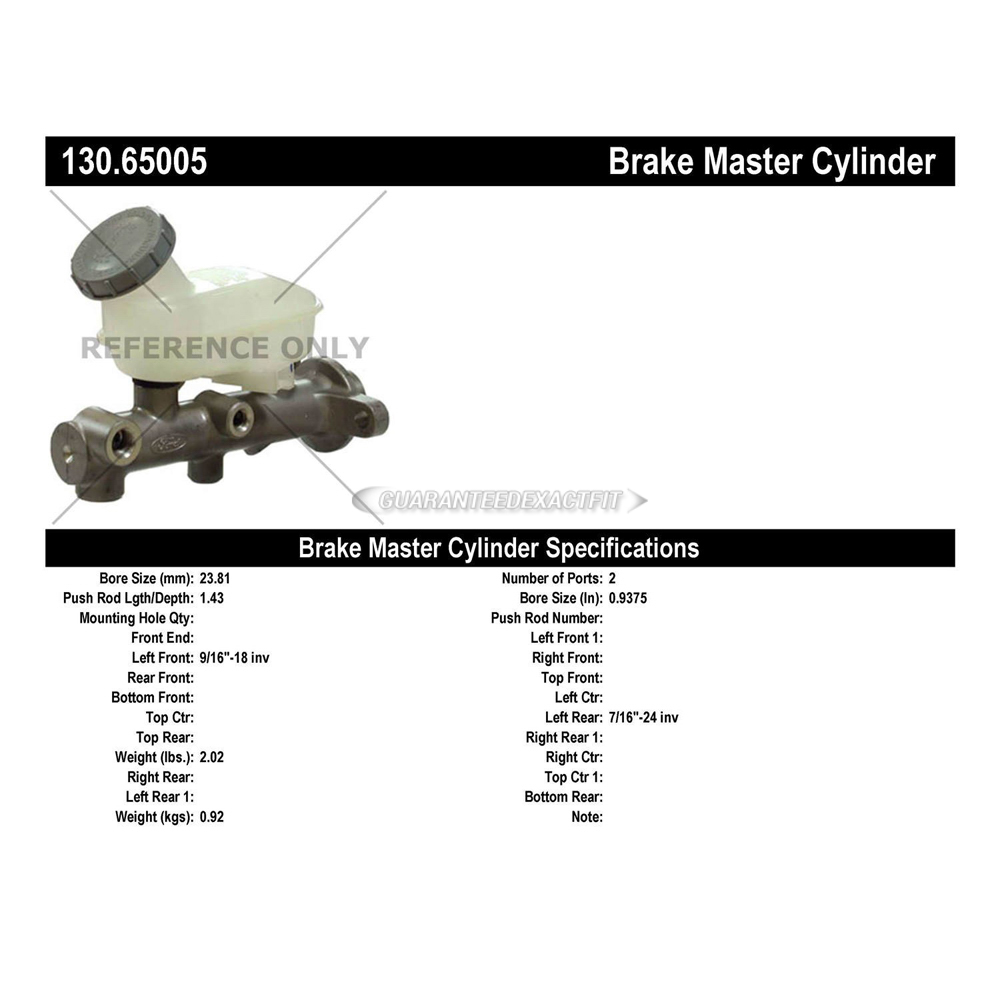 1987 Ford Aerostar Brake Master Cylinder