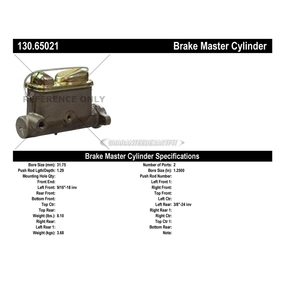 1973 Ford E Series Van Brake Master Cylinder