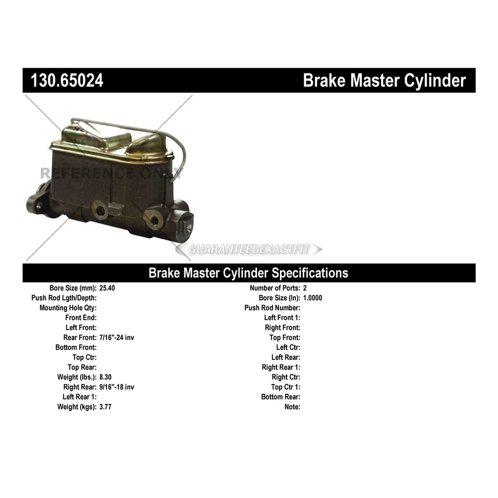 1973 Ford E Series Van Brake Master Cylinder