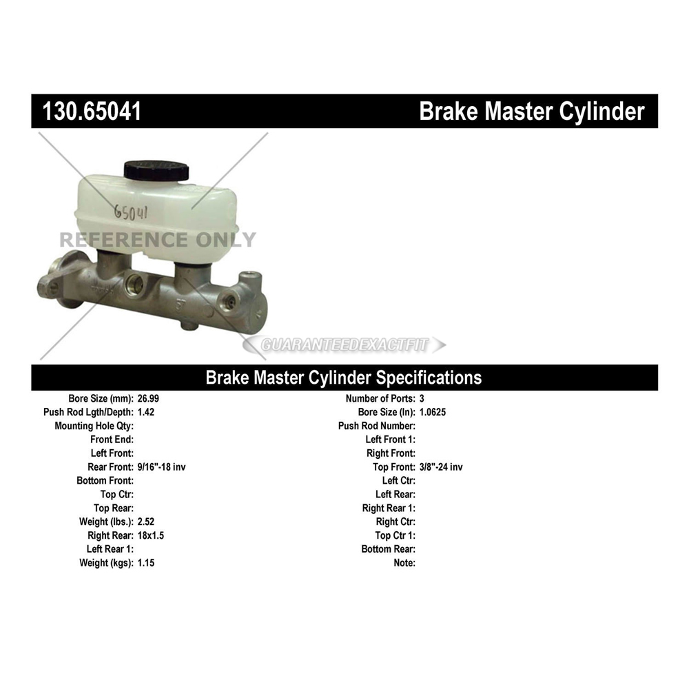 1994 Ford Bronco Brake Master Cylinder