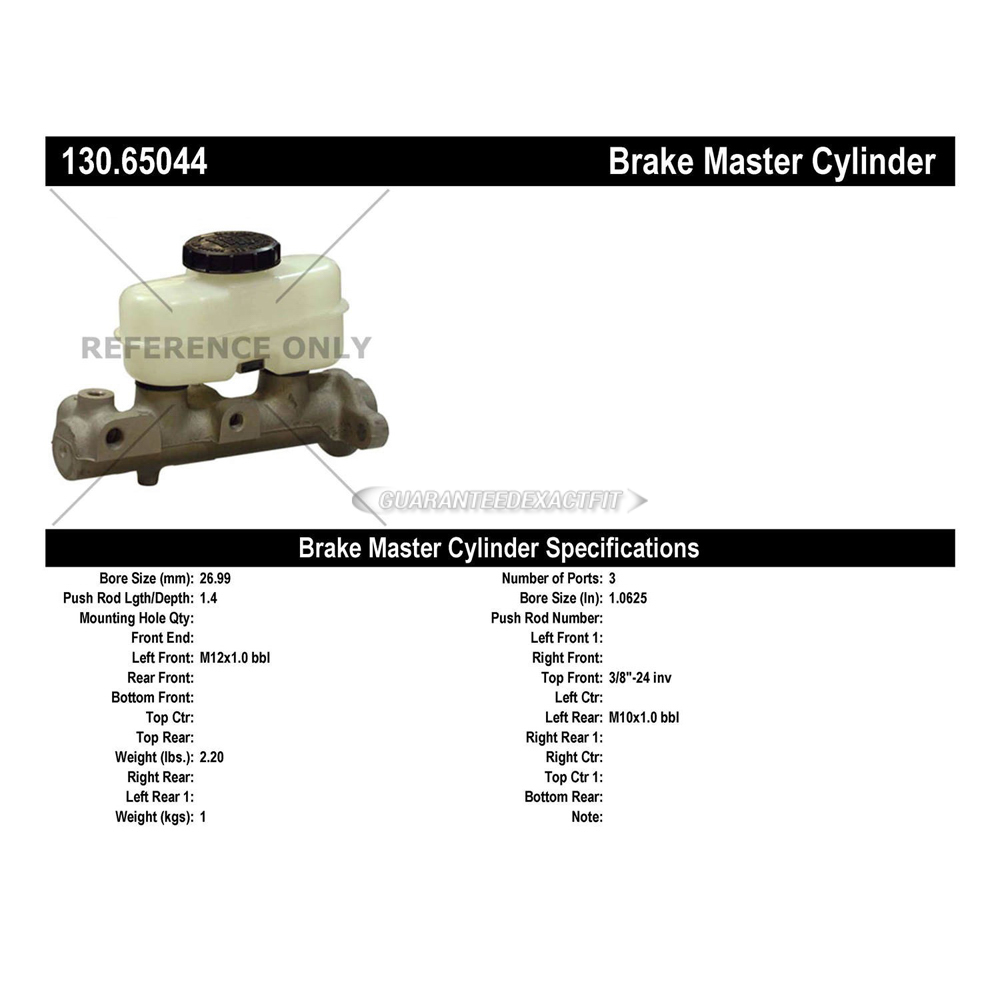 1996 Mazda B2300 Brake Master Cylinder