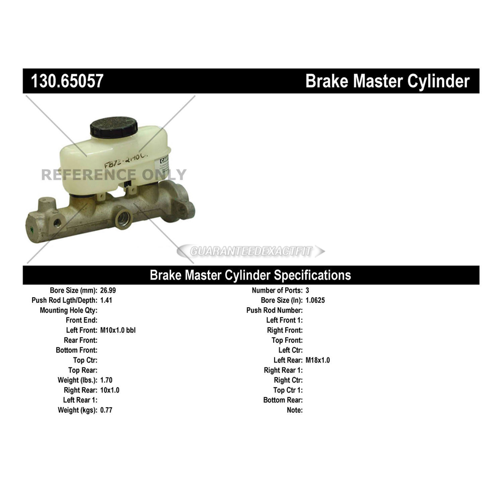 2000 Mazda B2500 Brake Master Cylinder