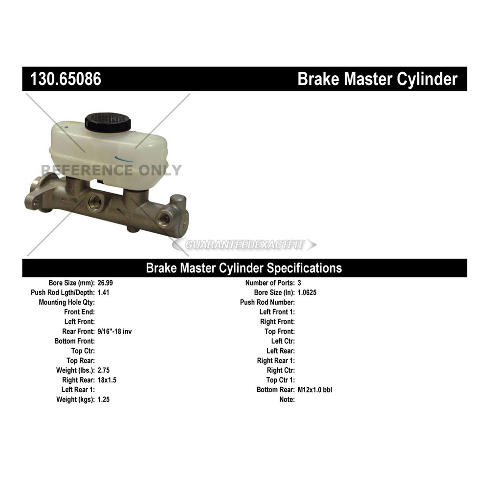 2003 Ford F Series Trucks Brake Master Cylinder