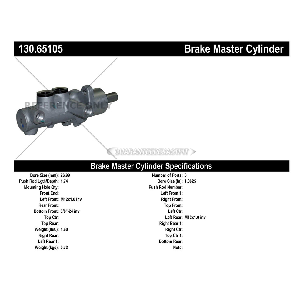2007 Mercury Monterey Brake Master Cylinder