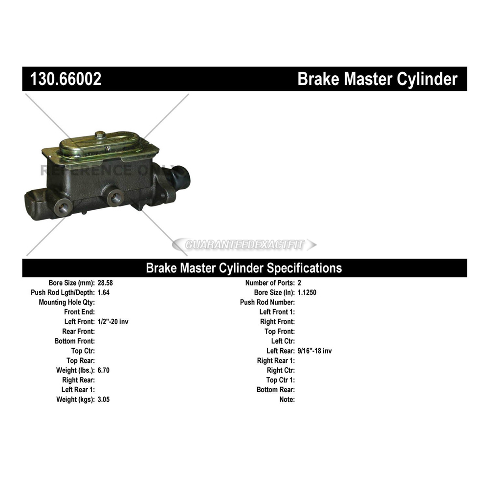 1968 Gmc Suburban Brake Master Cylinder
