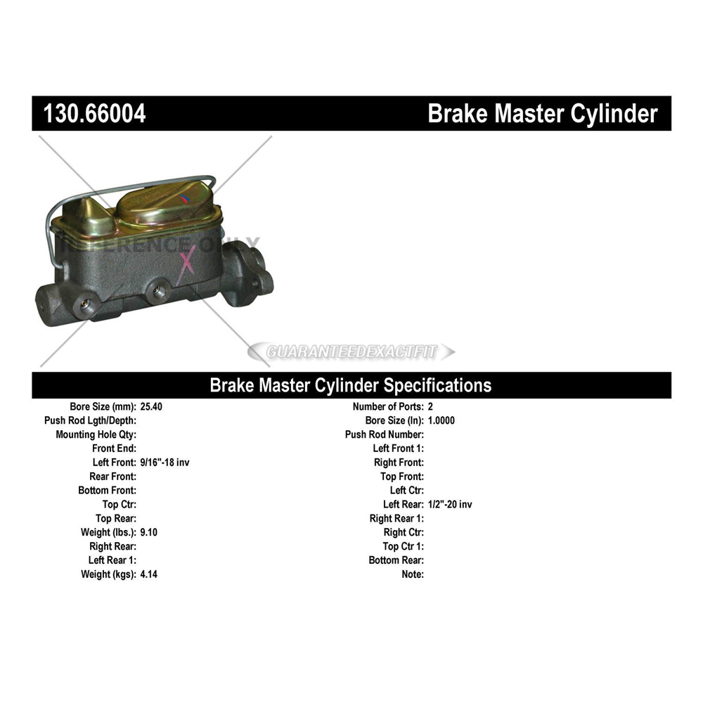 1976 Gmc G15 Brake Master Cylinder