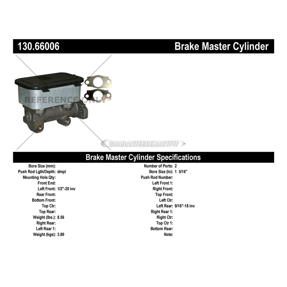 1987 Gmc G3500 Brake Master Cylinder