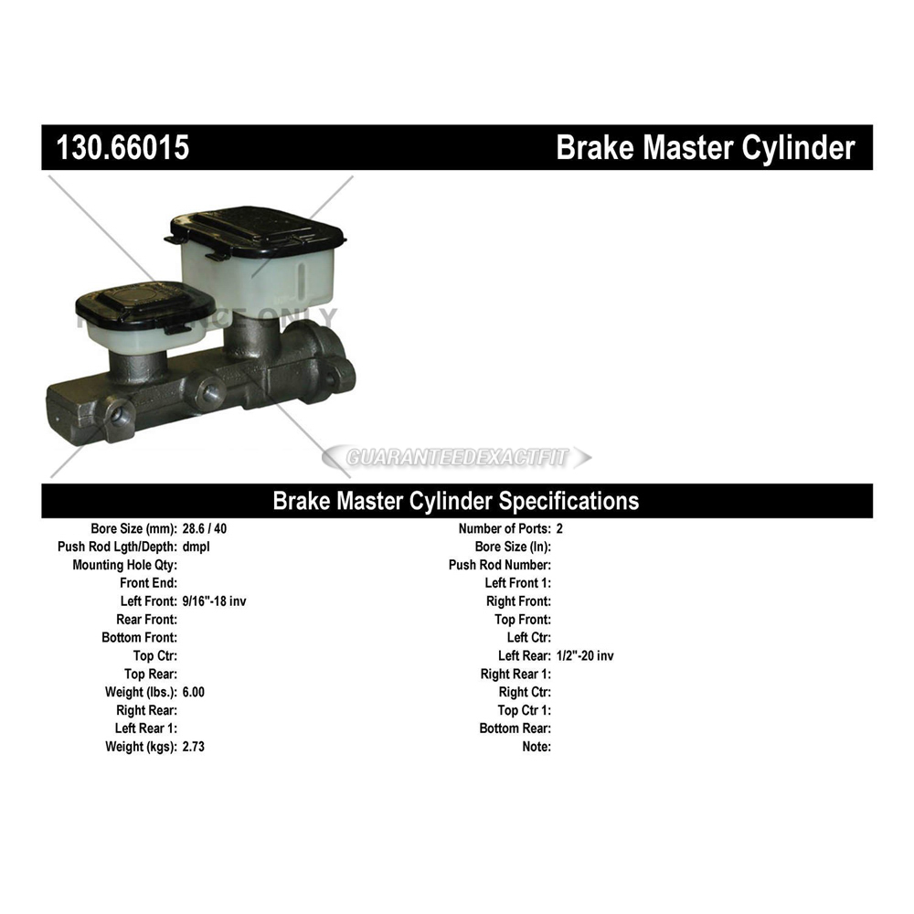 1987 Gmc G1500 Brake Master Cylinder